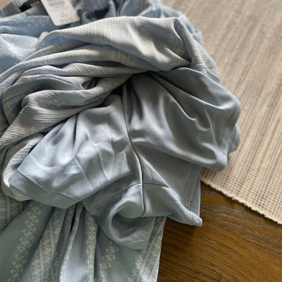 NWT Torrid Blue and White Wide Leg Gauze Pants - Picture 6 of 8